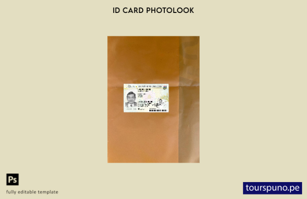 listo para imprimir plantilla frontal de aspecto fotográfico de tarjeta de ide 7